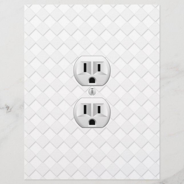 Electrical Plug Wall Outlet Fun Customise This (Front)