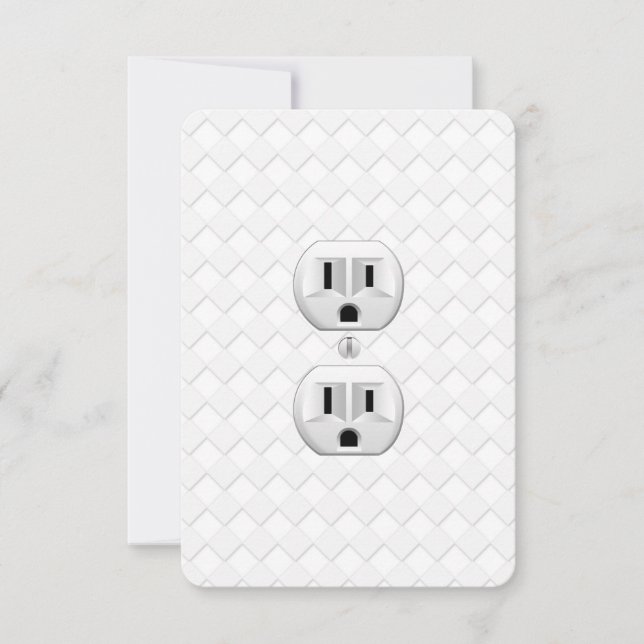 Electrical Plug Wall Outlet Fun Customise This (Front)