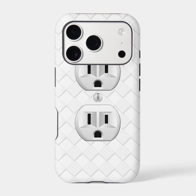 Electrical Plug Wall Outlet Fun Customise This (Back)