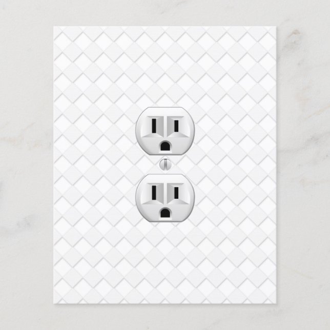 Electrical Plug Wall Outlet Fun Customise This Flyer (Front)