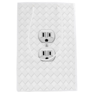 Electrical Plug Wall Outlet Fun Customise This Medium Gift Bag