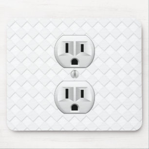 Electrical Plug Wall Outlet Fun Customise This Mouse Mat