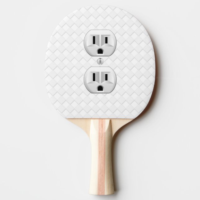 Electrical Plug Wall Outlet Fun Customise This Ping Pong Paddle (Back)