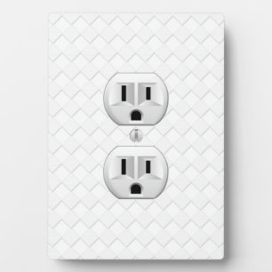 Electrical Plug Wall Outlet Fun Customise This Plaque