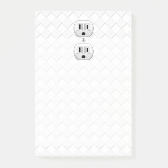 Electrical Plug Wall Outlet Fun Customise This Post-it Notes (Front)