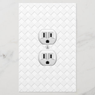 Electrical Plug Wall Outlet Fun Customise This Stationery