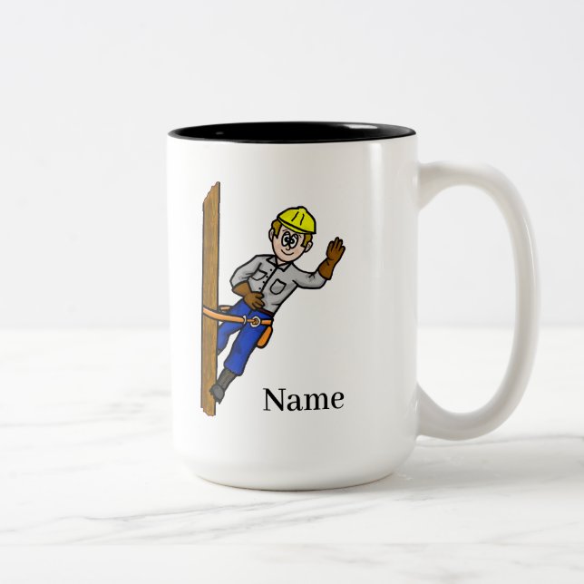 Electrical Power Lineman Mug (Customise It) (Right)
