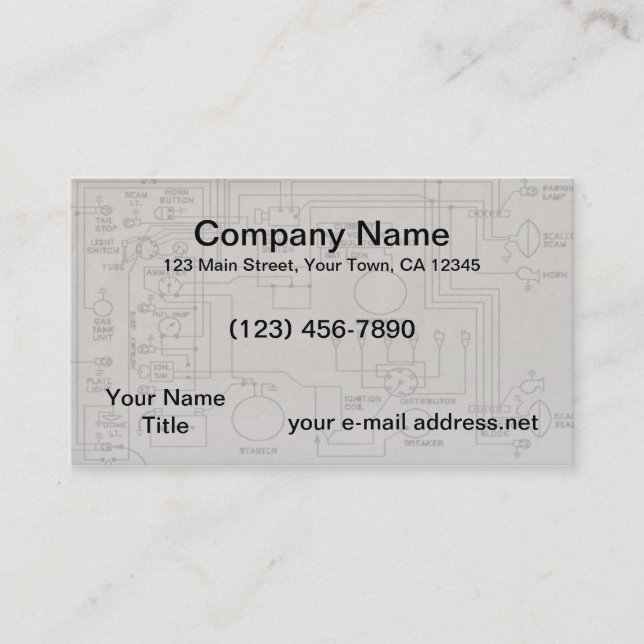 Electrical Schematics Business Card (Front)
