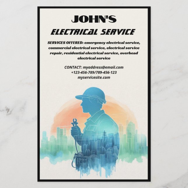Electrical Service Flyer (Front)