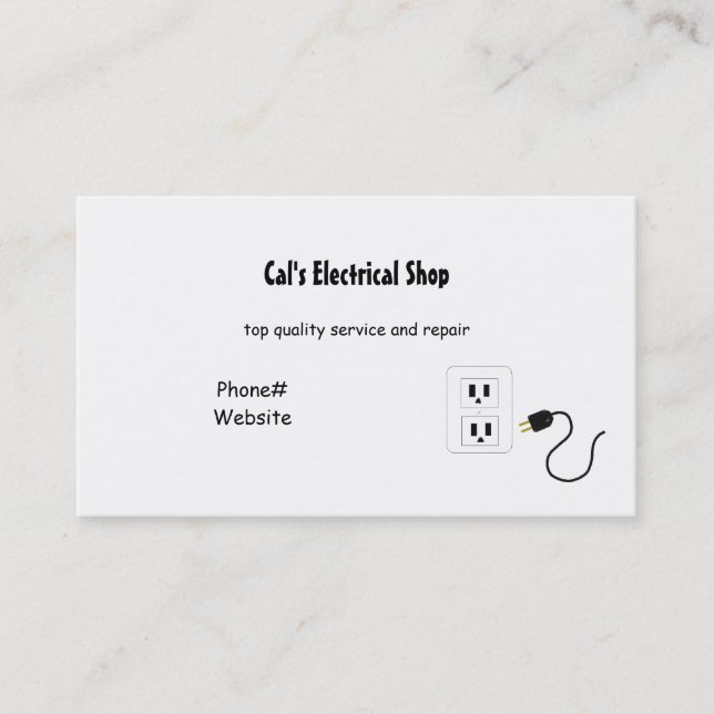 Electrical Services Business Card (Front)