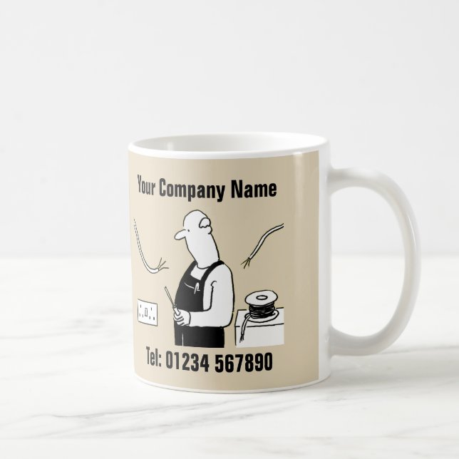 Electrical Services Business. Electrician's Coffee Mug (Right)