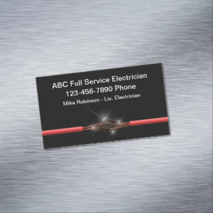 Electrical Services Electrician  Magnetic Business Card
