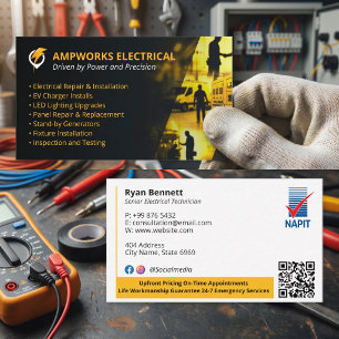 Electrical Services   Speciality construction Business Card