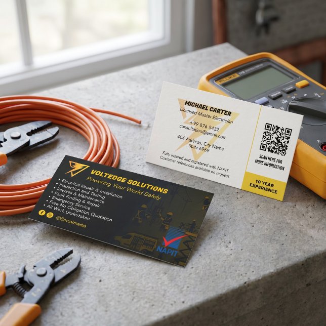 Electrical Services | Speciality construction Business Card (Creator Uploaded)