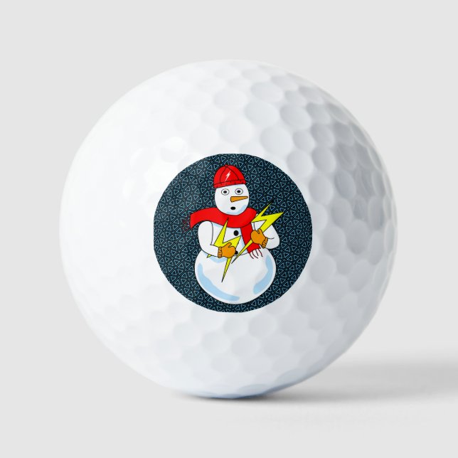 Electrical Snowman Golf Balls (Front)