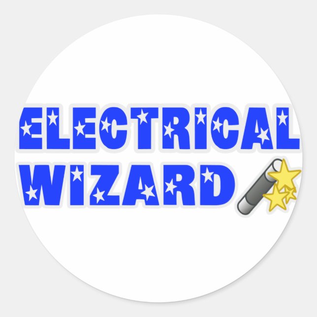Electrical Wizard Classic Round Sticker (Front)