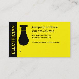 Electrical Work Electrician Business Cards