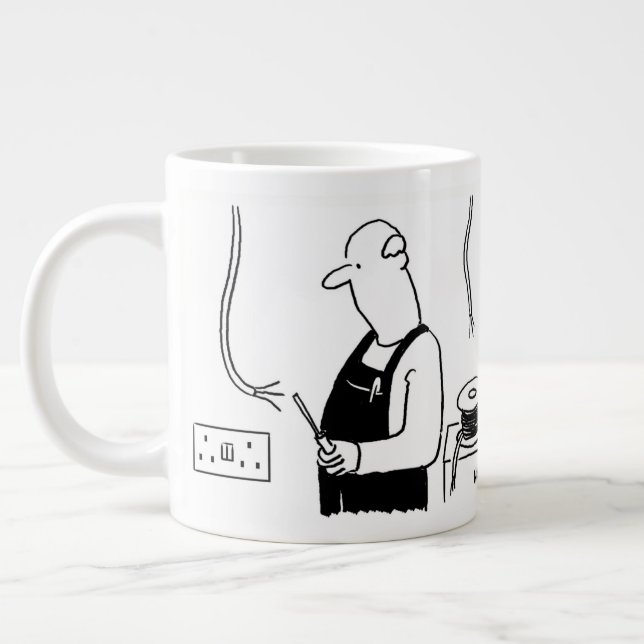Electrical Worker or Electrician Large Coffee Mug (Left)