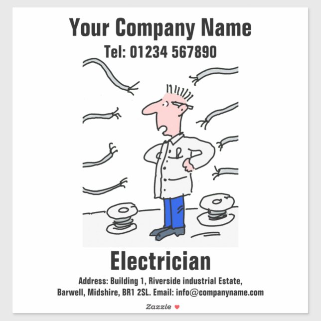 Electrician Advertising & Promotional Sticker (Sheet)