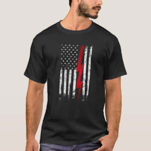 Electrician American Flag Electrical Engineering T-Shirt
