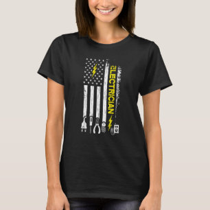 Electrician American Flag Patriotic Electrical too T-Shirt