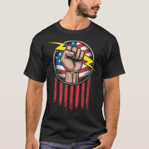 Electrician American flag patriotic  T-Shirt