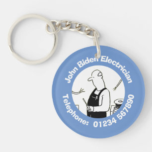 Electrician and Electrical Repairs. Personalised  Key Ring