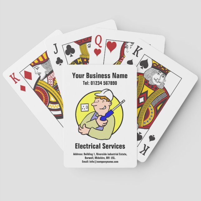 Electrician and Electrical Services Playing Cards (Back)