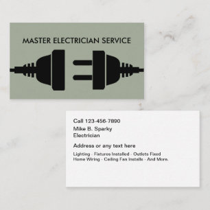 Electrician Bold Modern Design Business Card