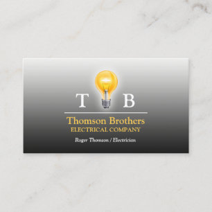 Electrician Bulb Business Card