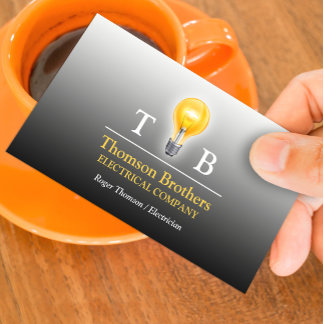 Electrician Bulb Business Card