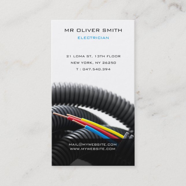Electrician Business Business Card (Front)