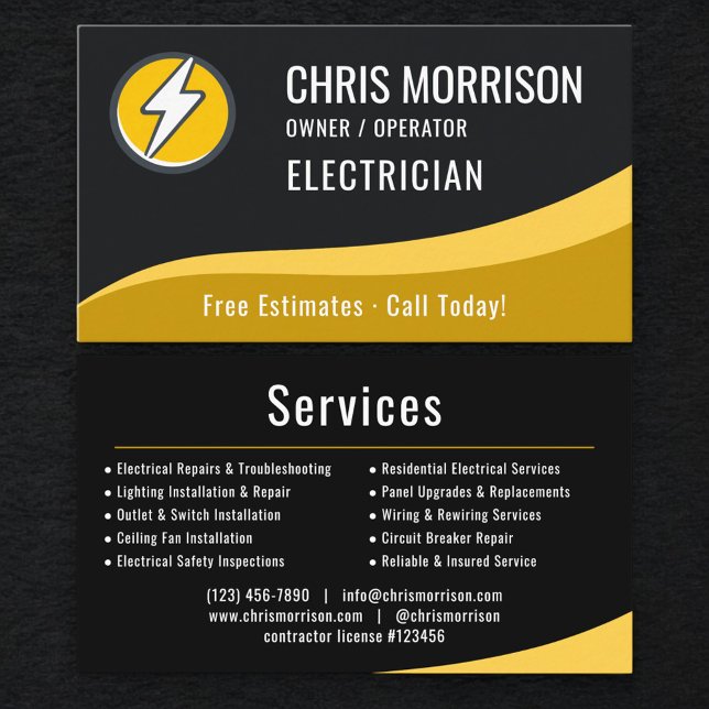Electrician Business Card (Creator Uploaded)
