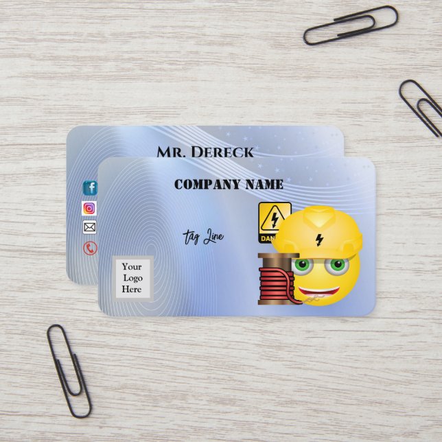 Electrician Business Card (Front/Back In Situ)