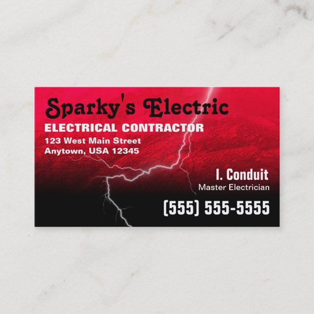 Electrician Business Card (Front)