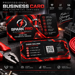 Electrician Business Card Electrical Services