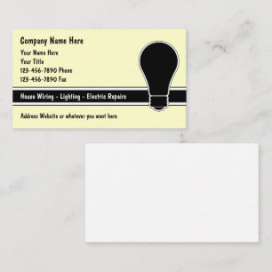 Electrician Business Cards