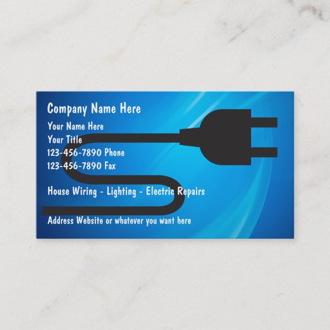 Electrician Business Cards (Front)