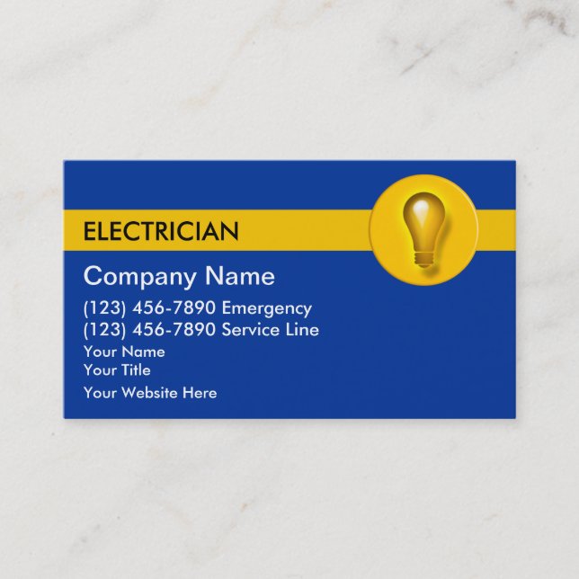 Electrician Business Cards (Front)