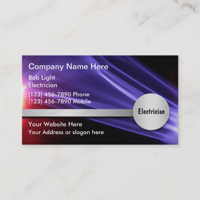 Electrician Business Cards (Front)