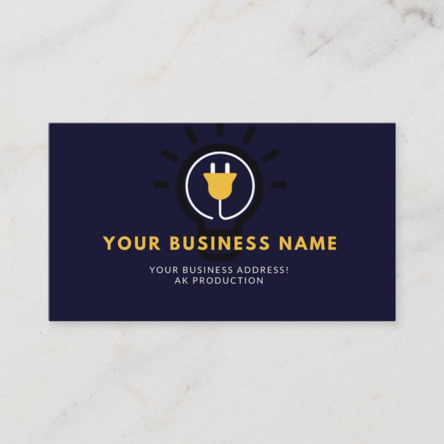 Electrician Busness Card! Business Card (Front)