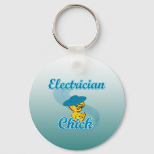 Electrician Chick #3 Key Ring