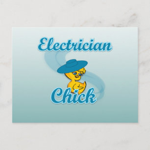 Electrician Chick #3 Postcard