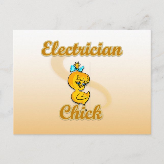 Electrician Chick Postcard (Front)