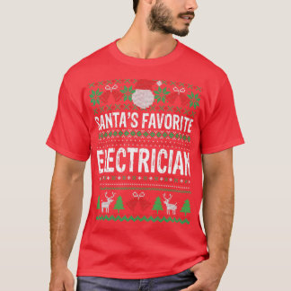 Electrician Christmas GiftSantas Favourite Electri T-Shirt