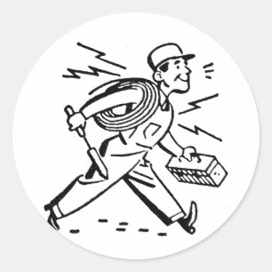 Electrician Classic Round Sticker
