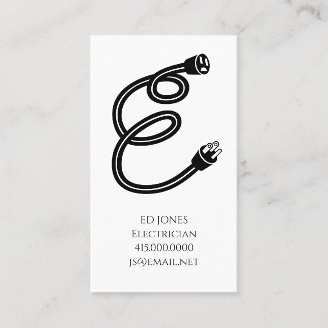 Electrician Contractor Business Card (Front)