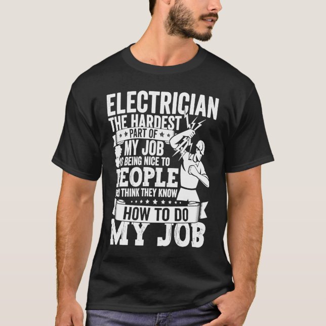 Electrician Dad Apparel Electric Lineman for Men 1 T-Shirt (Front)