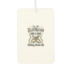 Electrician Dad Nothing Shocks Me Vintage Shirt De Car Air Freshener