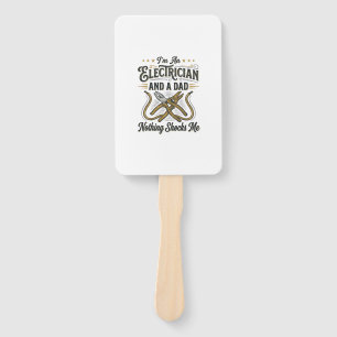Electrician Dad Nothing Shocks Me Vintage Shirt De Hand Fan